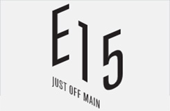 E15 Just off Main Logo